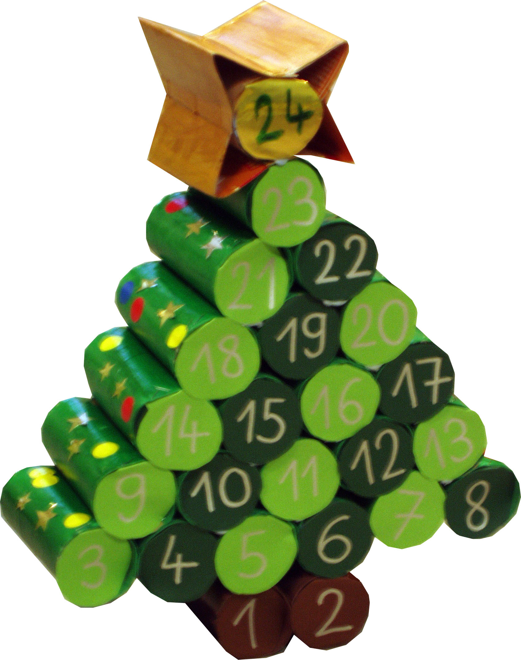 Calendario adviento arbol navidad